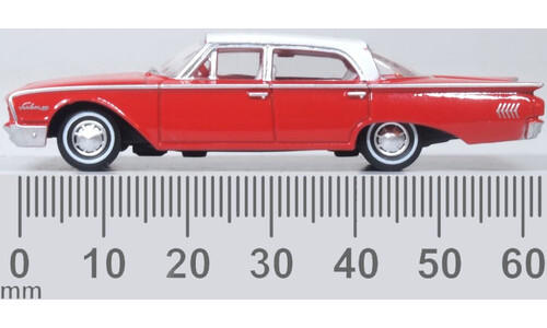 1960 Ford Fairlane 500 Town Sedan Monte Carlo Red/Corinthian White Oxford Diecast 87FF60001 Limited Edition Model