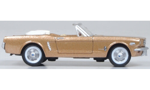 Oxford Diecast 87MU65007 1965 Ford Mustang Convertible Prairie Bronze Miniature Replica