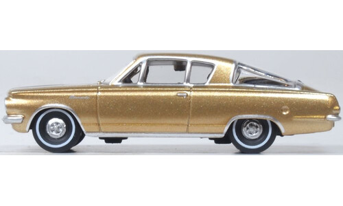1965 Plymouth Barracuda Gold Oxford Diecast 87PB65001 Display Model