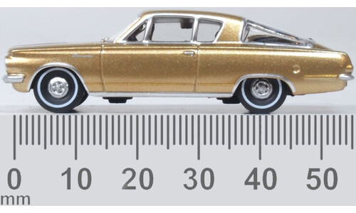 1965 Plymouth Barracuda Gold Oxford Diecast 87PB65001 Limited Edition Model