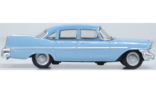 Oxford Diecast 87PS59003 1959 Plymouth Savoy Sedan Powder Blue Miniature Replica