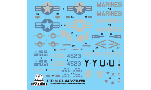 Italeri 90165 OA-4M Skyhawk 1/72 scale model with accurate proportions, crisp moulding and authentic operational markings