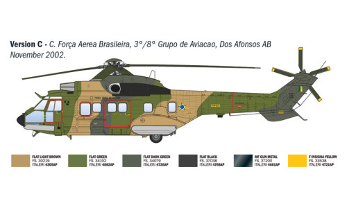 Italeri 91096 AS332 Super Puma featuring refined helicopter details, accurate scale representation and quality construction