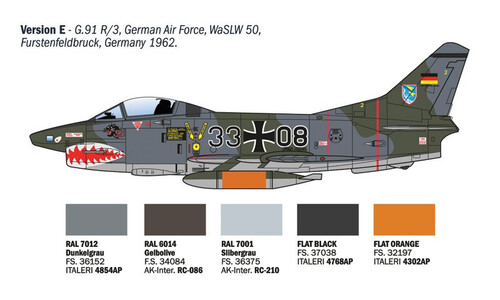 FIAT G.91 R Italeri 92645 1/48 Scale Aircraft Model