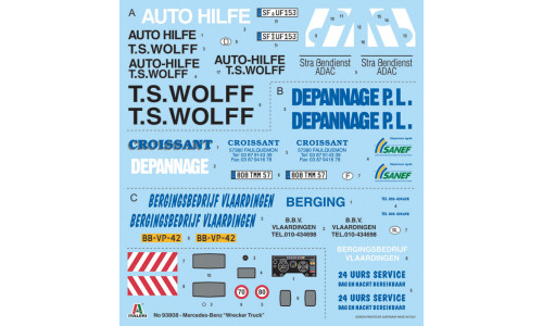 Italeri 1/24 Mercedes-Benz Wrecker 93808 featuring detailed recovery equipment, realistic truck styling and crisp moulding