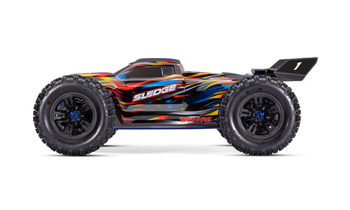 Traxxas Sledge 6S RC Monster Truck - Blue 95096-4 Side