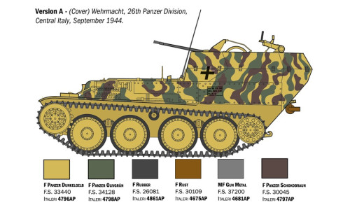 Italeri 96461 Sd. Kfz. 140 Gepard - WWII German Mobile Flak Gun Kit