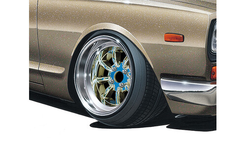 Aoshima 8 Spoke 14 Inch Wheel Set 005376