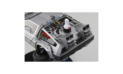 Aoshima 1/24 Time Machine – Back to the Future Part II kit with hoverboard accessory and display stand