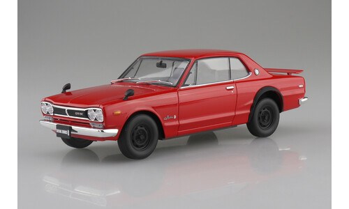 Aoshima KPGC10 Skyline Ht 2000GT-R 1970 Red A006591 Front-Left