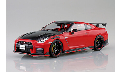 Aoshima R35 Nissan GT-R Nismo Special Edition 2022 Vibrant Red A006594 Front-Left