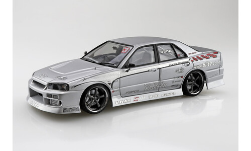 Aoshima URAS 2002 D1 Spec Replica ER34 Skyline '01(Nissan) A006877 Front-Left