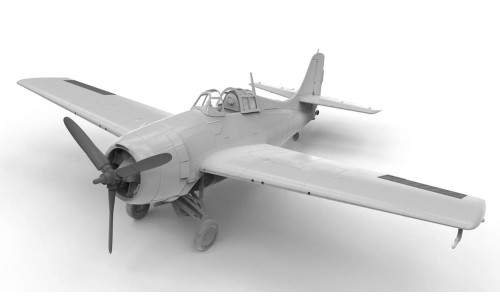 Airfix 1/72 Grumman F4F-4 Wildcat A02070 featuring detailed WWII naval fighter styling and authentic US Navy markings