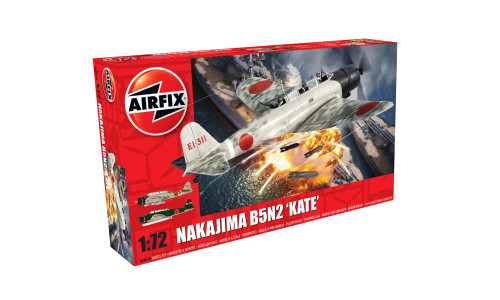 Airfix A04058 B5N2 Kate featuring detailed airframe components, authentic torpedo bomber styling and accurate scale representation