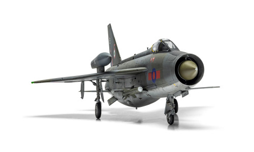 Airfix A09178A 1/48 English Electric Lightning F.6 model kit featuring detailed fuselage, cockpit parts and RAF markings