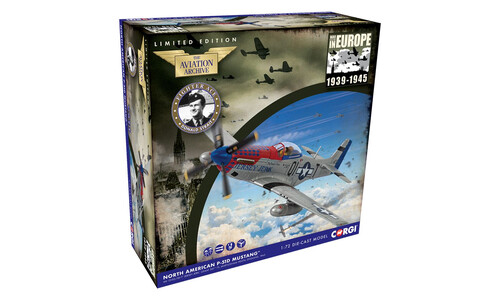Corgi  North American P-51D Mustang 'Jersey Jerk' - 356th USAAF - Major Donald Strait AA27708 Box-Art