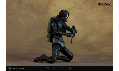 Meng 1/12 Paul Atreides model kit featuring fine costume detailing, textured components and accurate film proportions