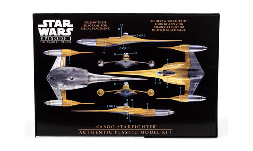 AMT Star Wars The Phantom Menace N-1 Naboo Starfighter Snap Kit AMT1376 Box Back