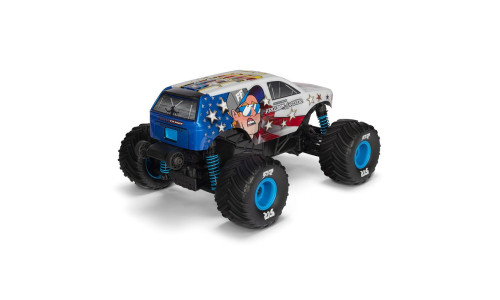 Arrma 1/16 Grom Freedom Flyer ARA2130FF showcasing bright colours, detailed panels and tough off-road proportions