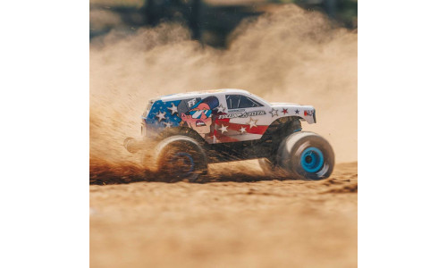 Arrma 1/16 Freedom Flyer Grom 4X4 RTR ARA2130FF featuring detailed bodywork, bold graphics and rugged 4X4 performance