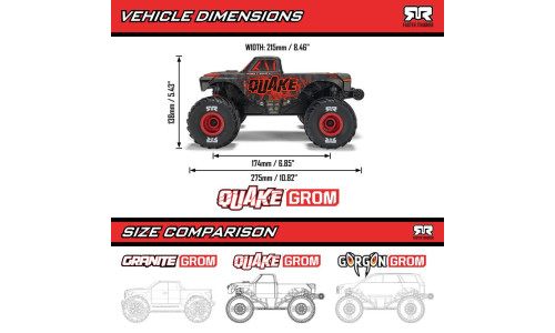 Arrma mini monster truck – ready-to-run with clipless shell