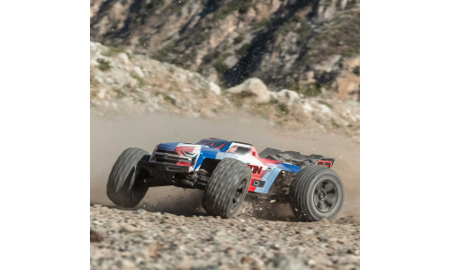 Kraton V6 monster truck – 4WD bash-ready chassis with tower-to-tower brace and rugged wing mount