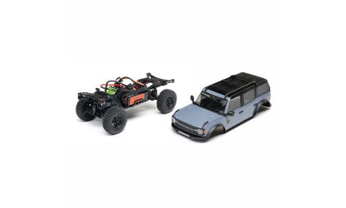 Axial SCX30 Ford Bronco 1/30 4X4 RTR Grey – scale realism with forward weight bias for climbing stability