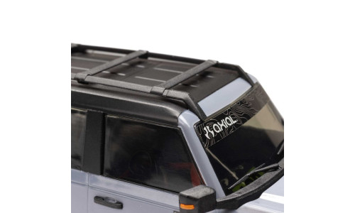 Axial SCX30 Ford Bronco 4X4 RTR Grey with angled skid plate and high clearance links