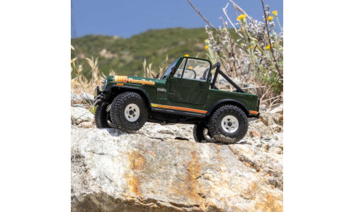 Axial AXI-3273T2 SCX30 CJ-7 Renegade featuring authentic Jeep styling, detailed body panels and dependable off-road performance
