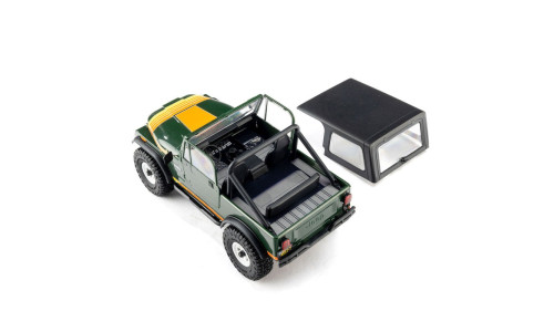 Axial SCX30 Jeep CJ-7 Renegade 1/30 scale AXI-3273T2 showcasing detailed exterior features and capable crawler handling