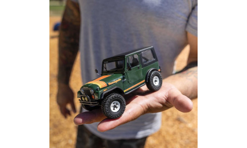 Axial 1/30 Jeep CJ-7 Renegade crawler AXI-3273T2 offering durable construction, scale realism and compact RC capability