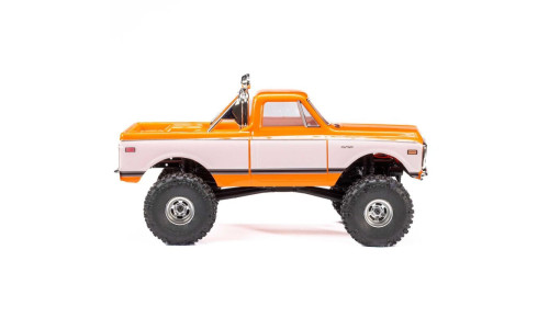 Axial 1/24 SCX24 Chevy C10 RTR orange model (AXI-3408T2) with realistic proportions and off-road crawler capability