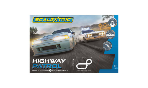 Scalextric Highway Patrol C1453SF – Slot car set with Ford XY Falcon and Holden VL Commodore