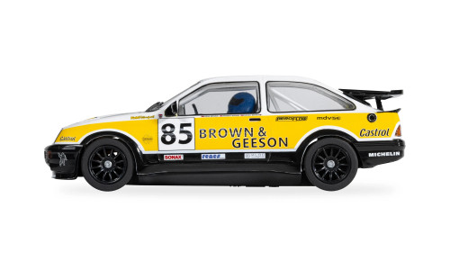 Scalextric C4628 Ford Sierra RS500 YTCC 2024 Dan Brown 1/32 slot car with detailed modern touring‑car livery