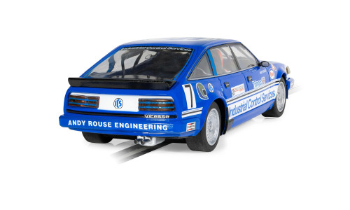 Scalextric Rover SD1 BTCC 1984 Andy Rouse slot car (C4634) with high-detail bodywork and accurate race colours