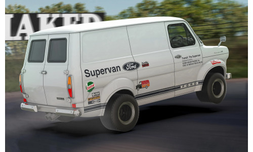 Scalextric C4650 Transit Mk1 Supervan slot car showcasing detailed panels, roofline and iconic Supervan proportions