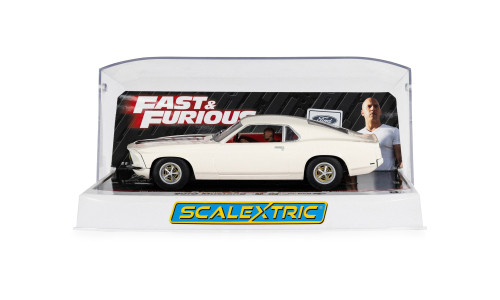 Scalextric Fast and Furious 6 Ford Mustang 1/32 slot car with detailed exterior, race‑ready stance and iconic muscle‑car design