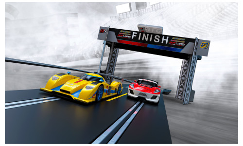 Scalextric Hot Laps Gantry C8337 with sturdy slot‑together frame designed to sit over the start/finish line