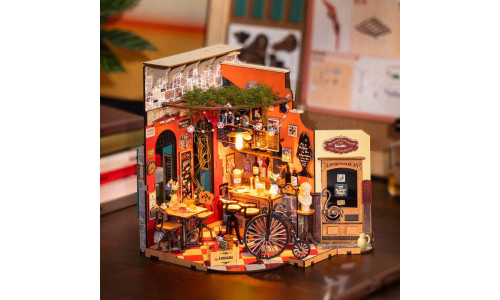 Cheers Bar & Dining Puzzle – Wooden Craft Kit with Seafood Menu and Vintage Posters