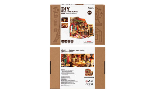 Rolife DG173 – DIY Bar & Dining Diorama Featuring Sleek Counter and Intimate Seating
