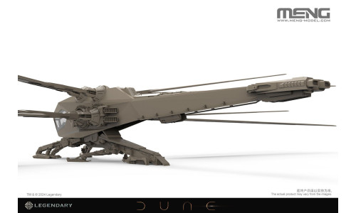 Meng 1/72 Atreides Ornithopter model kit featuring fine surface detailing, articulated wing elements and accurate Dune proportions