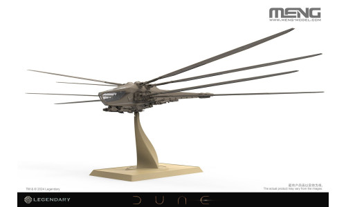 Meng Dune Atreides Ornithopter 1/72 scale kit with detailed cockpit, mechanical textures and noble House Atreides styling