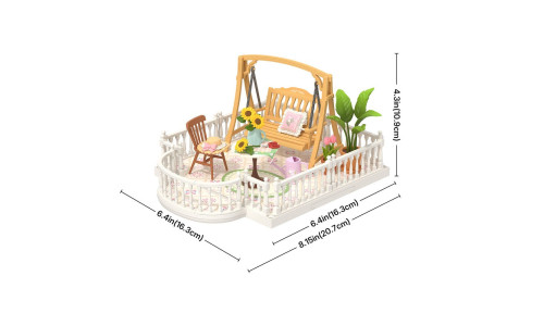 Robotime DWP08 – Finished Terrace Add-On with Sunlit Lounge and Decorative Details