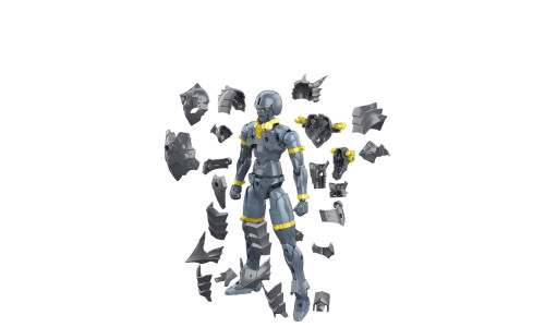 Bandai 30MF Rosan Lancer base figure shown with detachable grey armor parts.