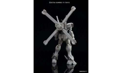 Crossbone Gundam Maou – Bandai HGBF kit (5069220) with beam effects, foil stickers, and instruction manual