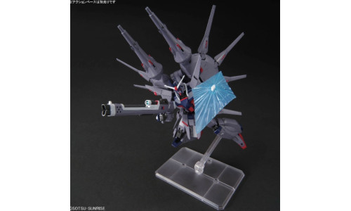 Bandai G5072003 Legend Gundam HG kit showcasing DRAGOON backpack detail, clean armour lines and dynamic posing capability