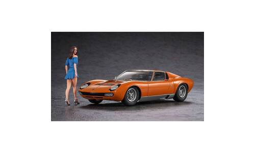 1/24 Lamborghini Miura P400 SV w/Italian Girl S Figure Hasegawa 20423 Plastic Model