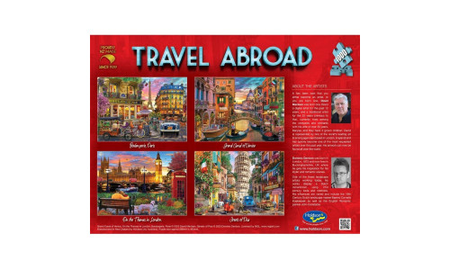 Travel Abroad jigsaw – David Maclean artwork of Paris street life and architecture