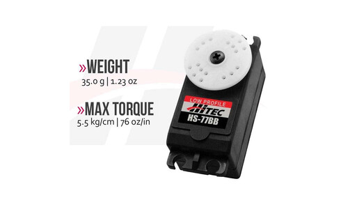 Hitec HRC31077S HS-77BB Standard Analog Low Profile Servo - High-Torque RC Servo