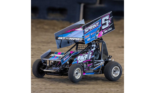 Losi 22S Sprint Car, Blue LOS-1387T1 Action